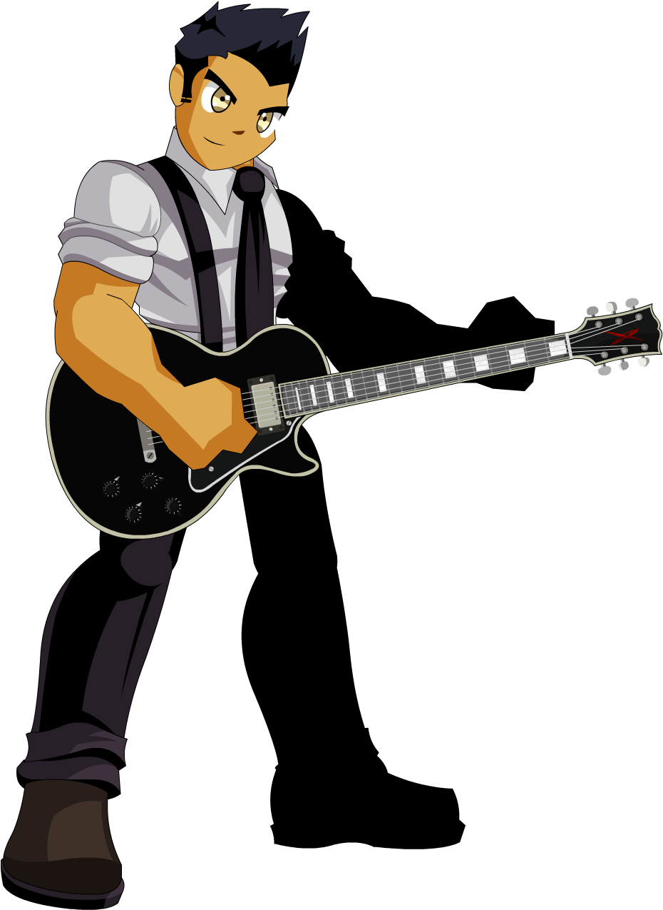 Guitar Clipart Bitmap - Cartoon (936x1325)