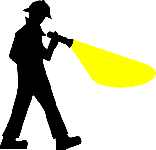 Silhouette Vector Image Of Detective - Detective Silhouette (500x479)