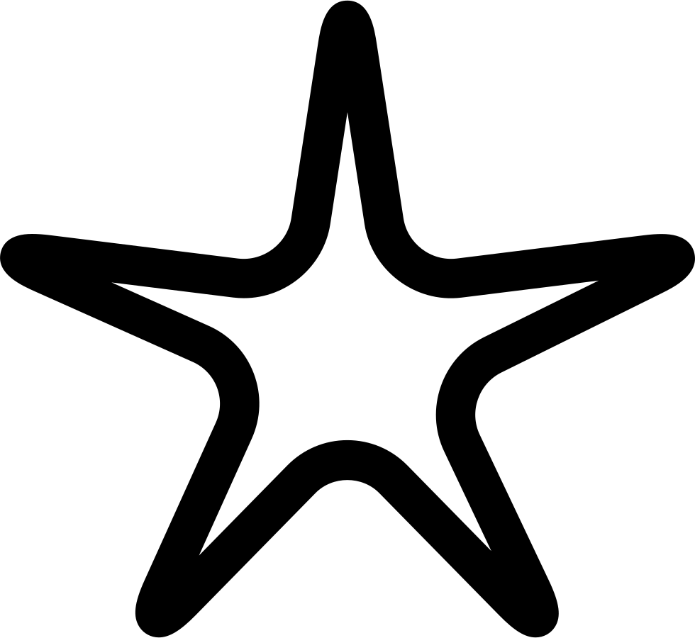 Rounded Star Comments - Empty Stars (980x900)