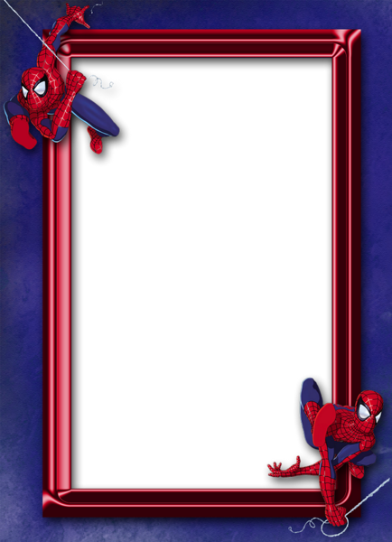 Spider-man Clipart Border - Spiderman Frame (434x600)