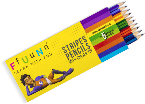 Fun Stripes Pencils (500x500)