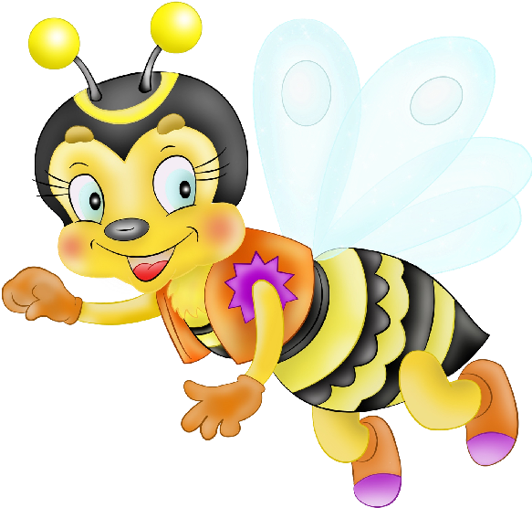 Cute Funny Cartoon Bees - Bee (600x600)