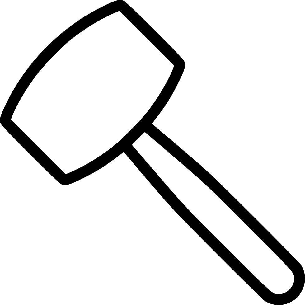 Mallet Comments - Axe And Shovel Outline (980x980)