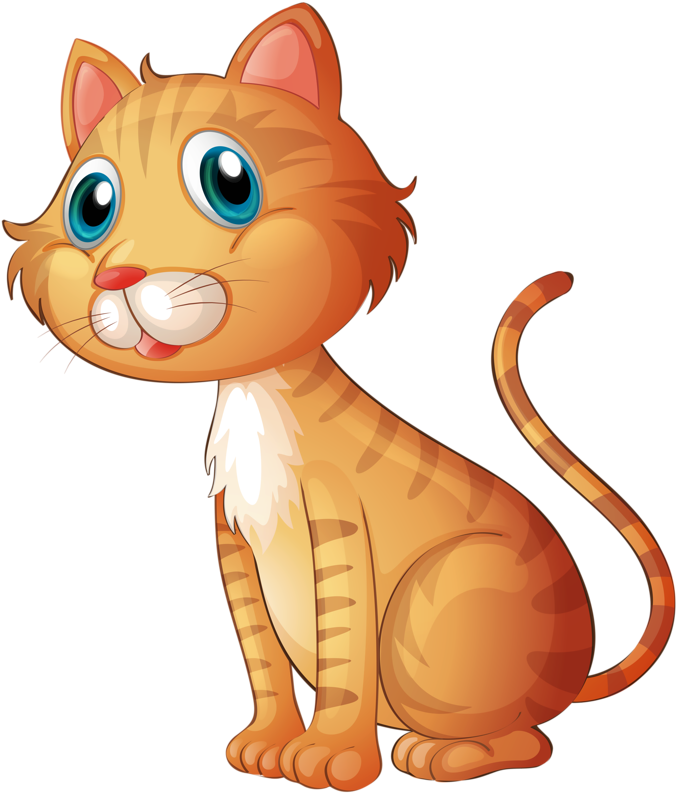 Cartoon - Katze - Flashcard Cat (709x800)