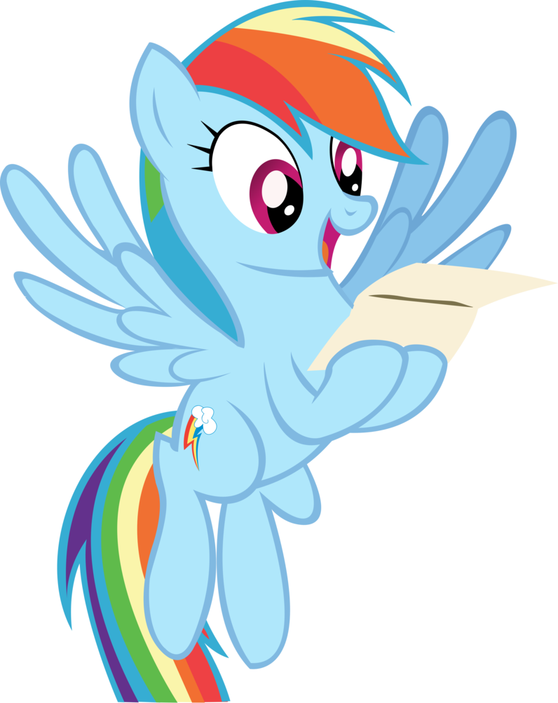 Rainbow Dash Has Mail By Datbrass - Rainbow Dash (796x1003)