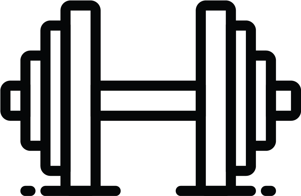 Weight Room - Weights Icon (1459x678)