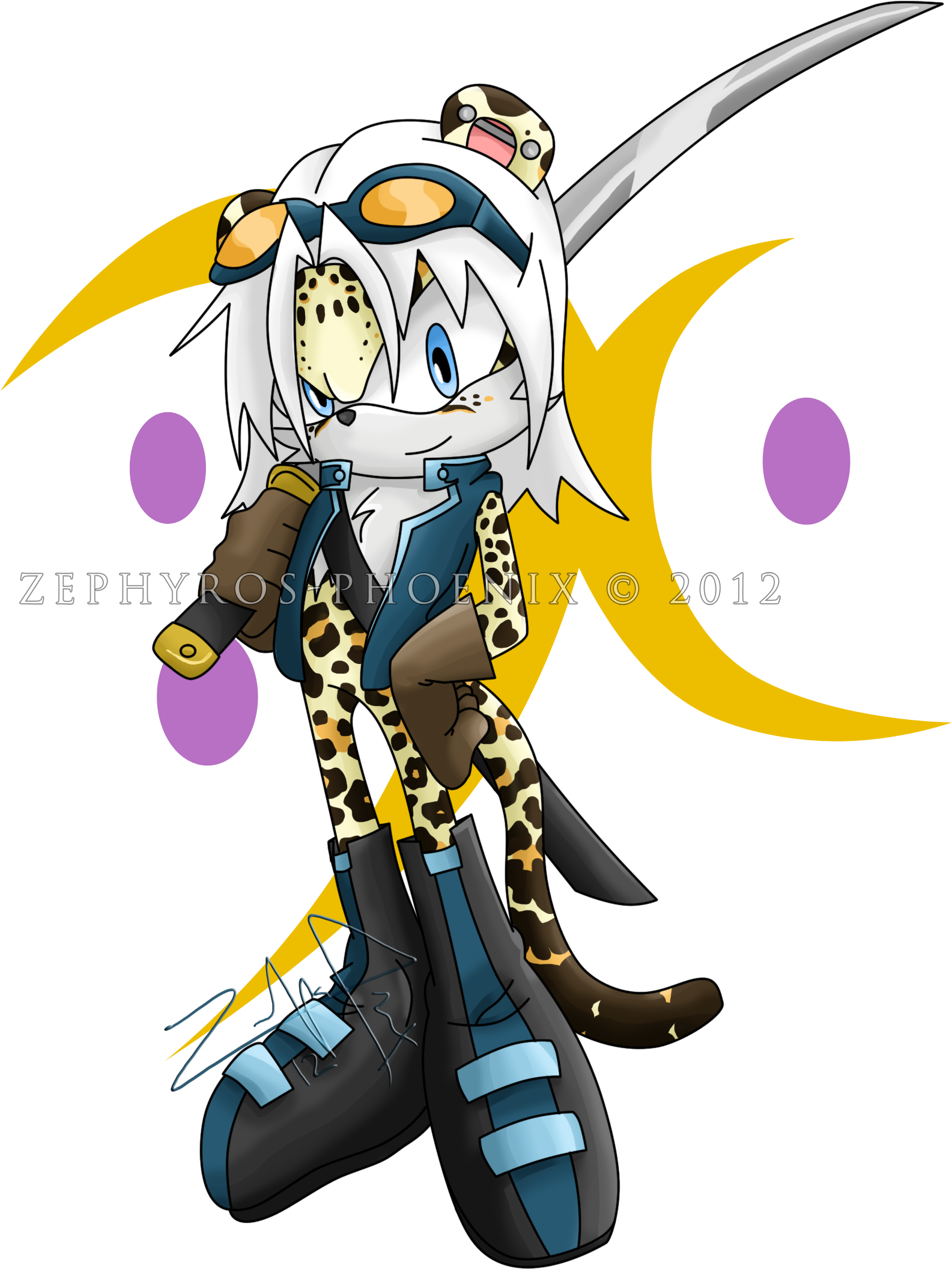 Snow The Leopard - Cartoon (1635x2183)
