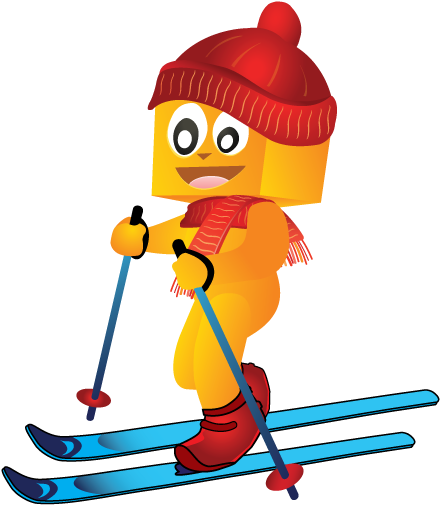 Cubitoon Ski - Skiing (792x612)