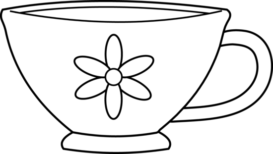 Tea Cup Coloring Page (550x311)