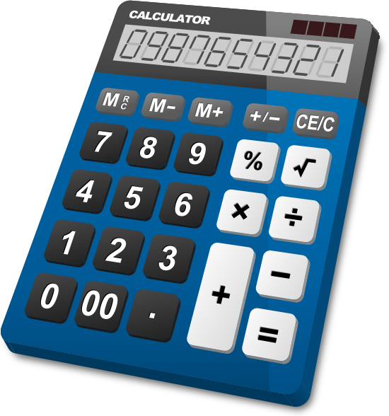 Calculator Blue - Icon (550x588)