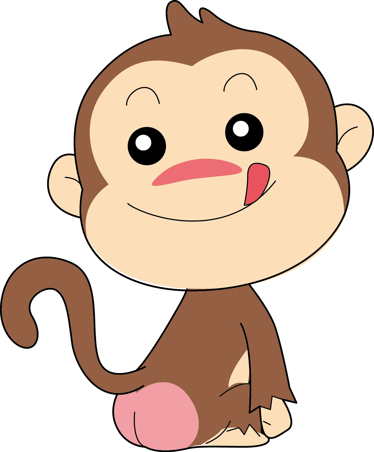 Monkey Cartoon Clip Art - Vector Graphics (1212x1466)