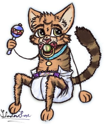Telegram-kitten - Cartoon (456x512)