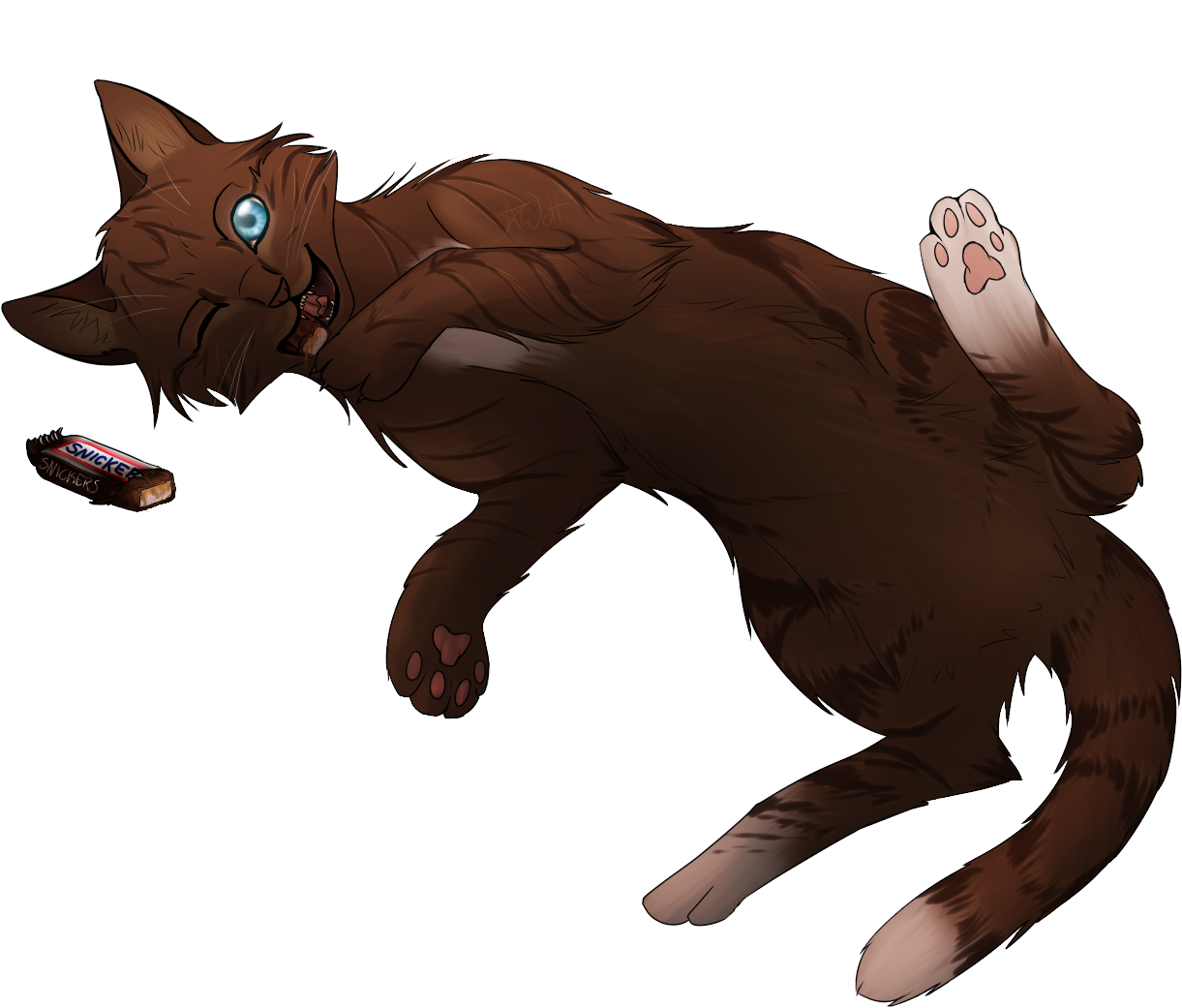 Brown Cat With Blue Eyes Drawing (1224x1066)