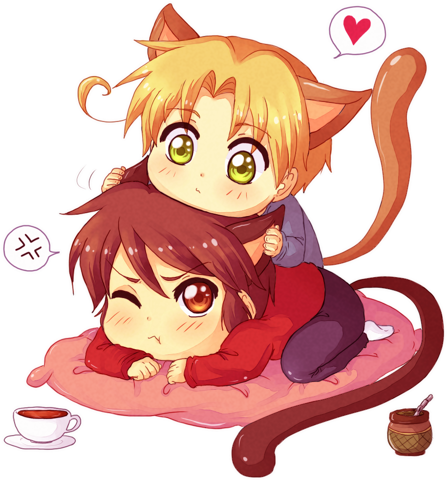 Argxchi Kittens By Nihui - Cartoon (1000x1000)