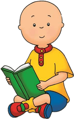Caillou Reading A Book - Caillou (400x400)