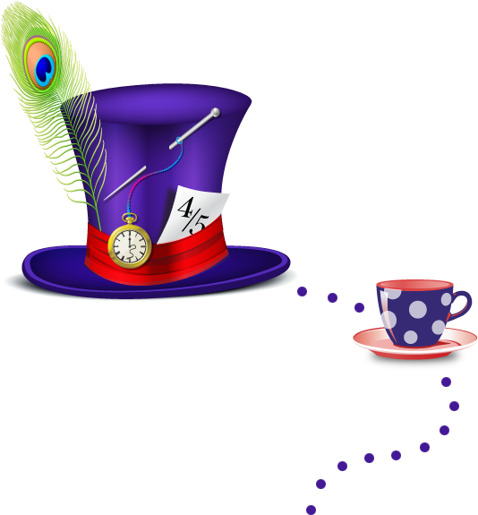 Mad Hatter's Hat And Teacup - Coffee Cup (534x575)