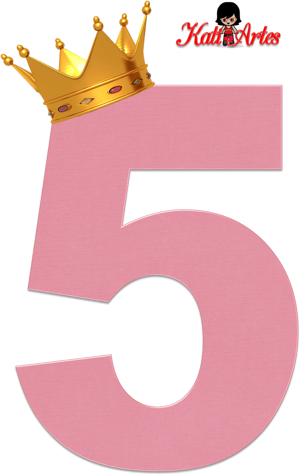 Numero 5 Com Coroa Png (1011x1600)