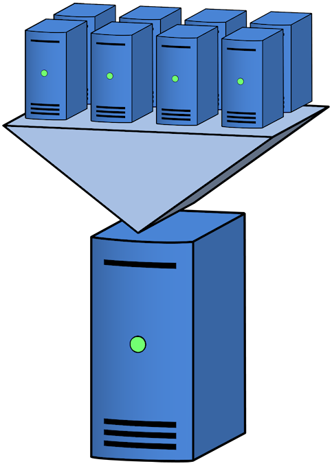 Graphics Library For Architectural Diagrams - Virtual Server Clipart (483x676)