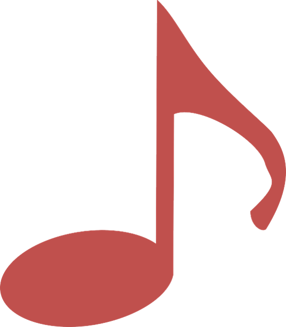 Red Music Note - Clip Art (565x645)