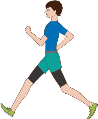 Running Man, - Clip Art (339x480)