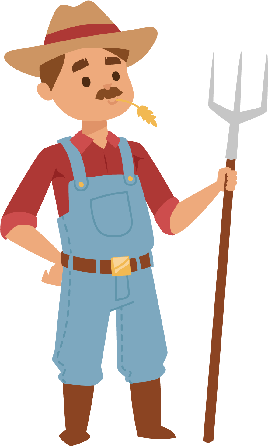 Cartoon Farmer No Background (1500x1500)