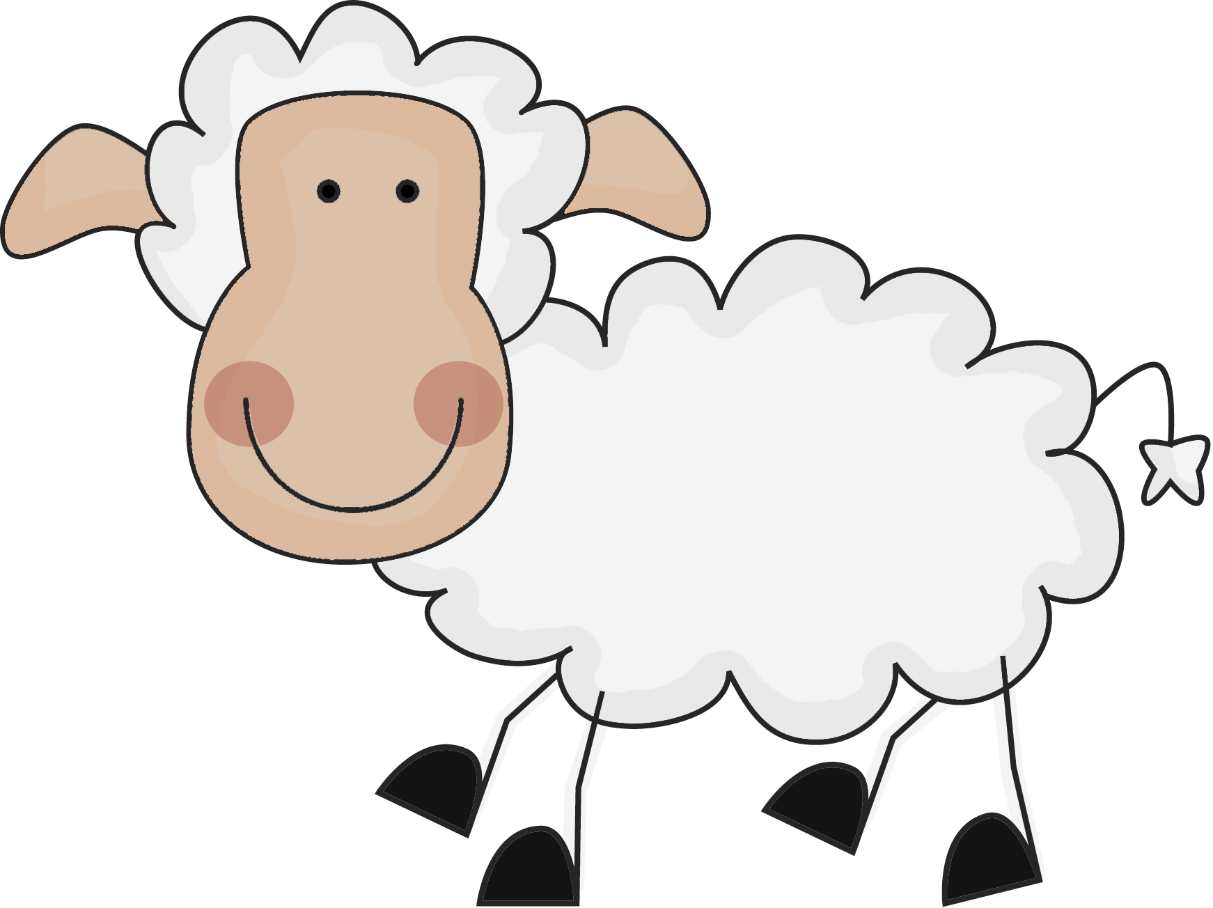 Sheep - Cartoon (1742x1304)