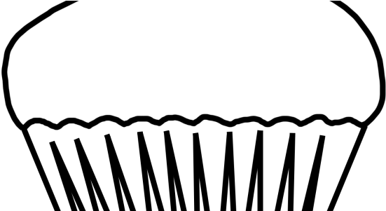 Cupcake Outline - Cupcake (660x300)