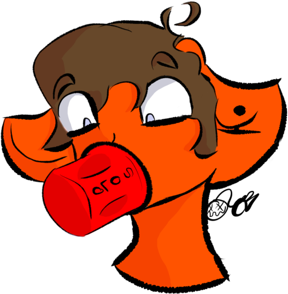 Red Solo Snoot - Cartoon (894x894)