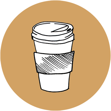 Caveman Cups Does Not Currently Offer Matching Lids - Coffee Cup Drawing (359x359)