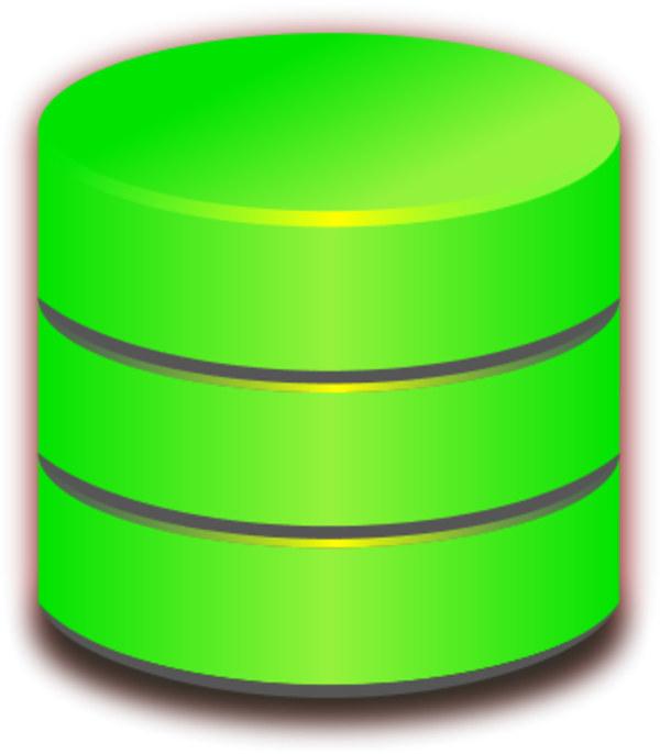 Blue Database Vector Clip Art - Circle (600x686)