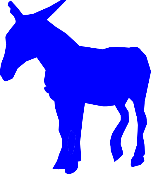 Blue Donkey Transparent (516x595)