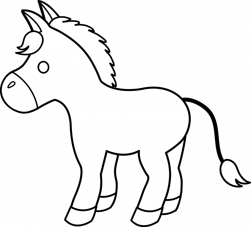 Donkey White Png (817x738)
