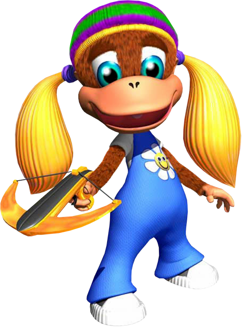 Tiny Kong Art - Donkey Kong 64 Characters (486x657)