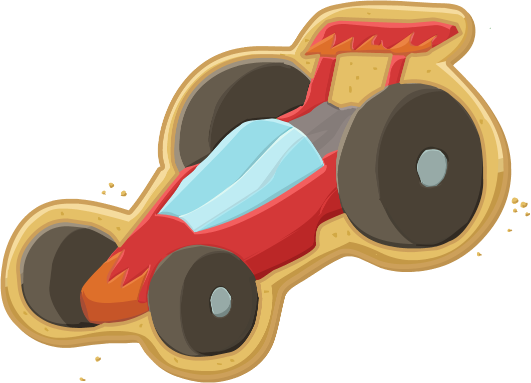 Road Racer Cookie - Illustration (1061x766)