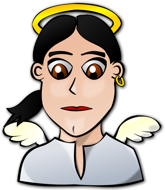 Cartoon Angel Face (706x800)