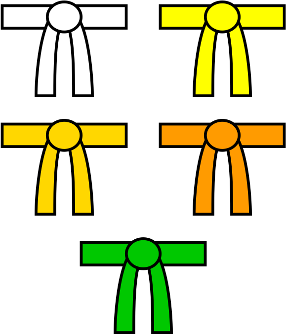 Five Karate Belts - Five Karate Belts (640x720)