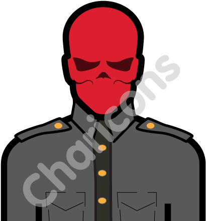 Red Skull By Geekeboy - Illustration (417x516)