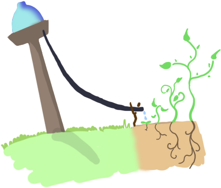 Drip Irrigation - Cartoon (523x446)