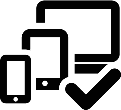 Tablet Smartphone Computer Checked Vector - Cross Device Icon Png (400x400)