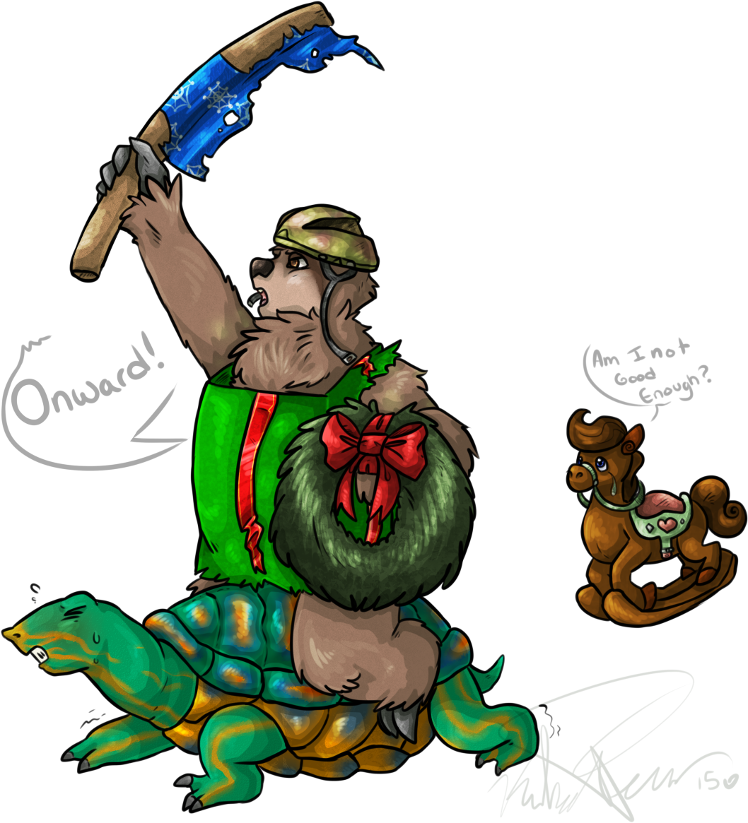 Turtle Rider - Cartoon (1121x1191)