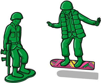 Back Toy The Future - Illustration (571x495)