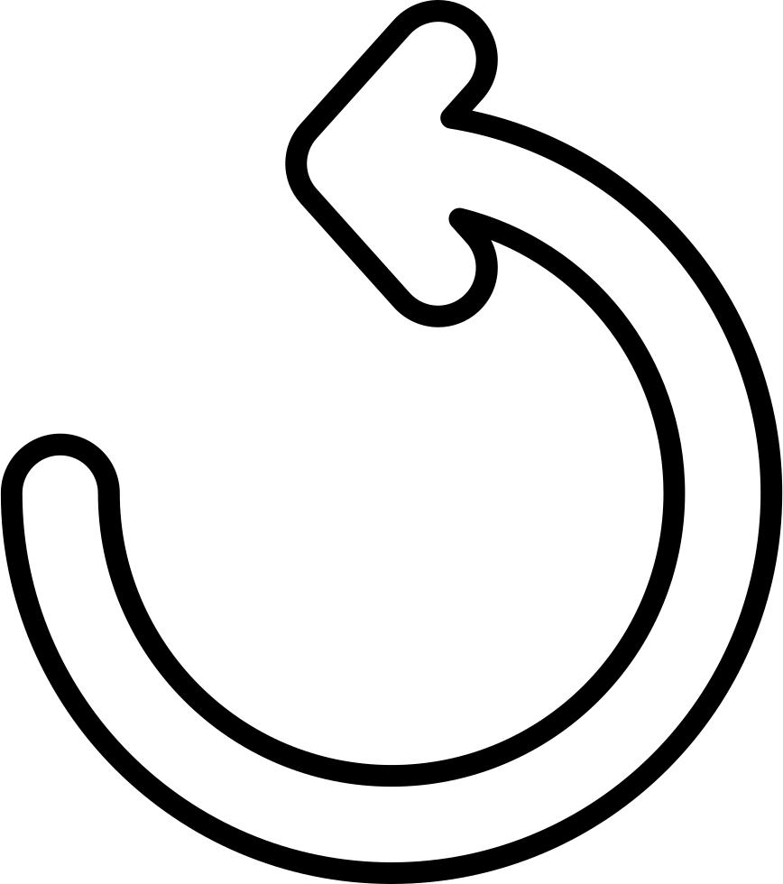 Circular Arrow Outline Comments - Icon (868x980)