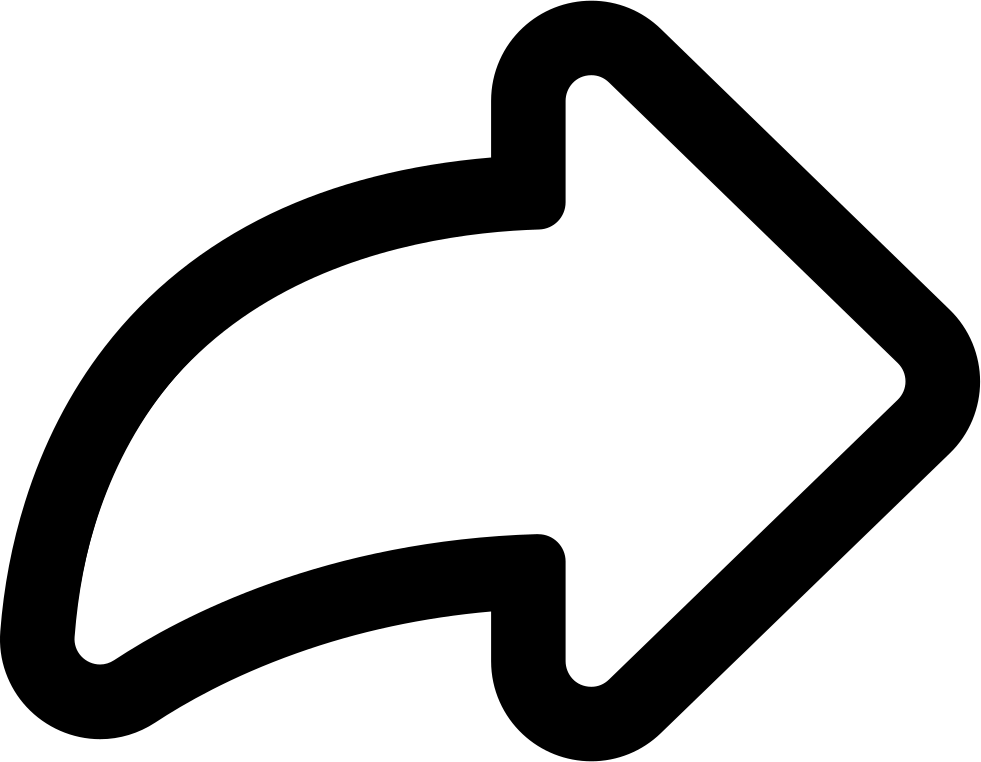 Right Arrow Outline Comments - Arrow (981x762)