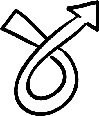 Loop Right Arrow Outline Vector - Loop The Loop Arrow (818x977)