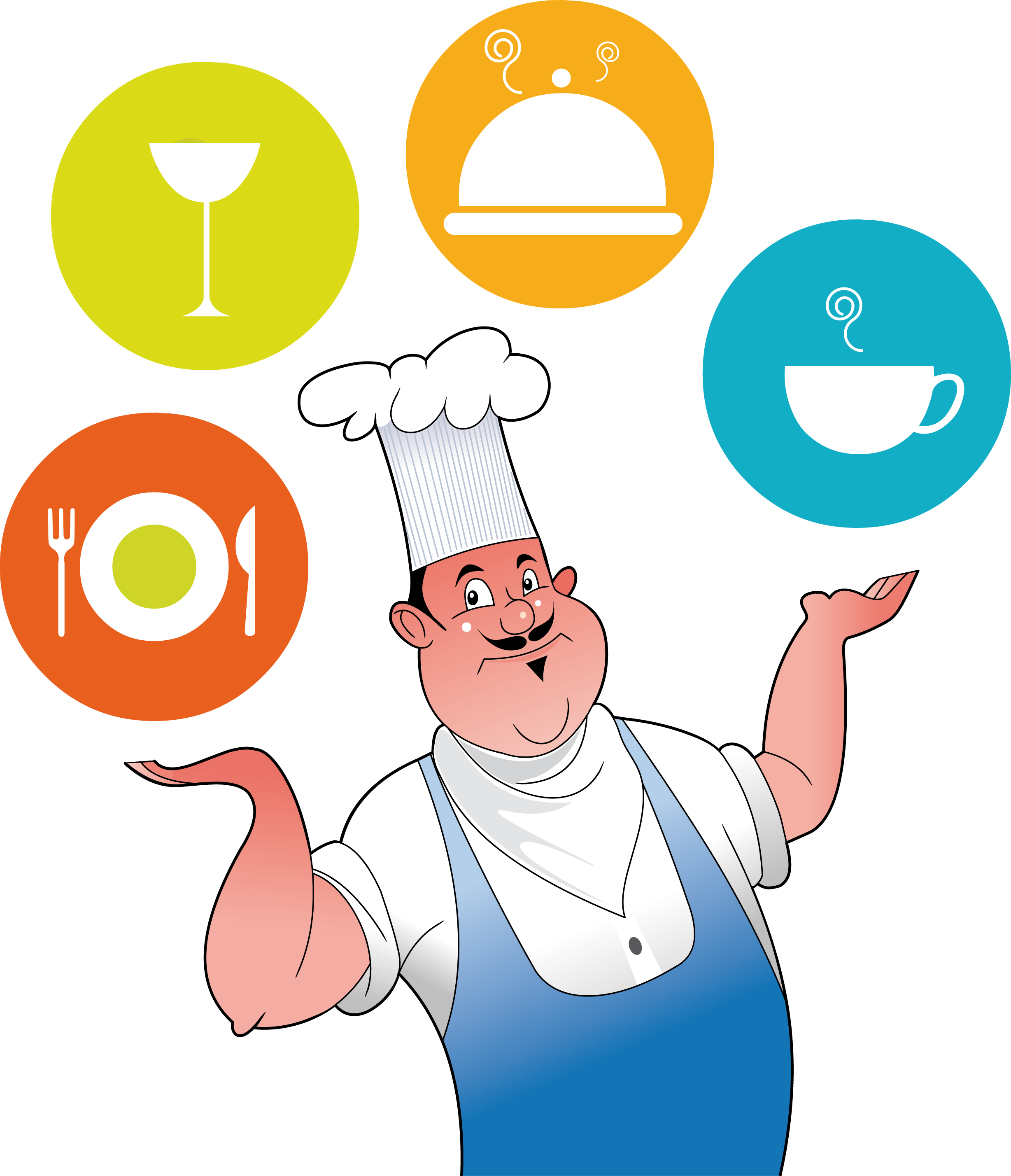 Chef Cooking - Vector Seafood - Chef Vector (2456x2856)