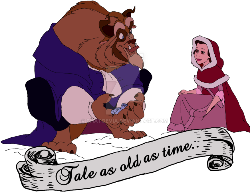 Tale As Old As Time - Cartoon (879x909)