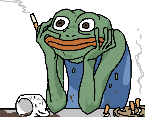 Do It Yourself - Pepe Frog With Cigarette (509x411)
