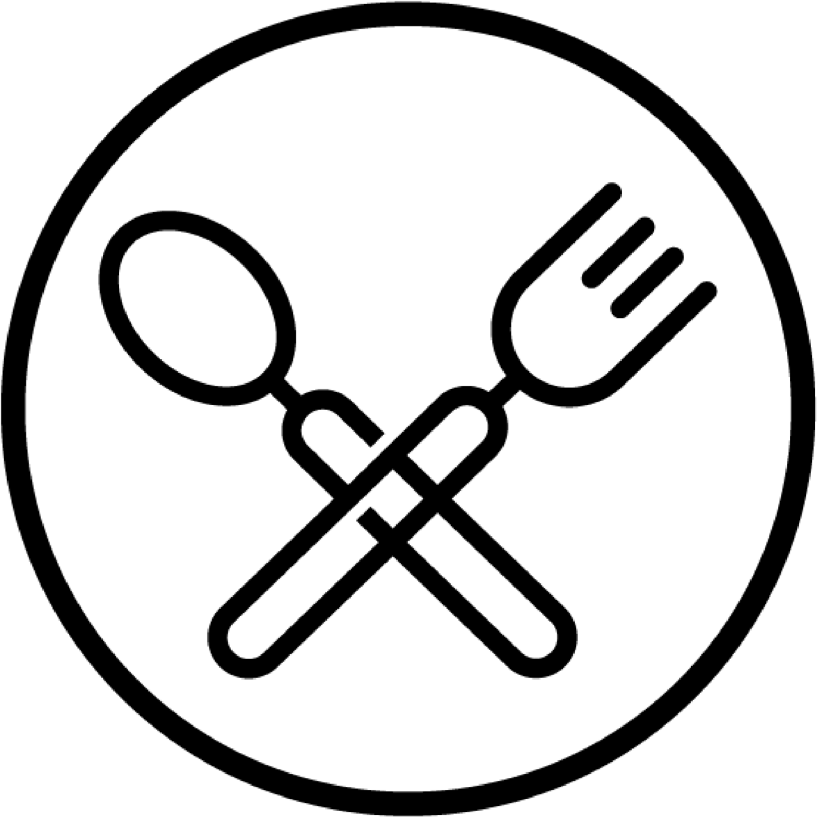 Fork And Spoon Outline (1198x1200)