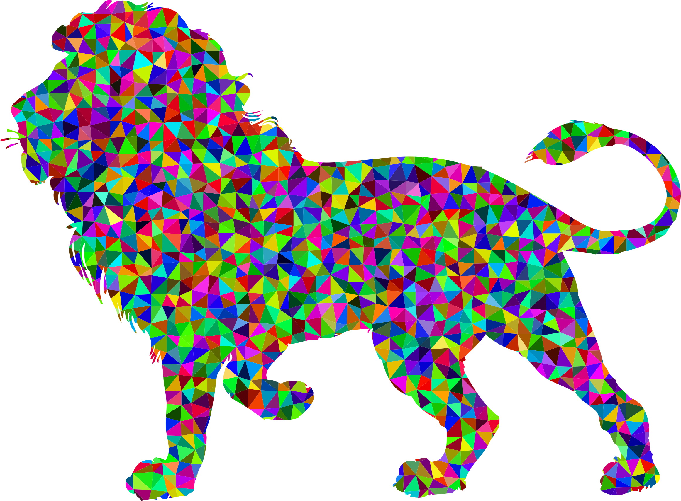 Low Poly Lion - Lion Silhouette (2322x1710)