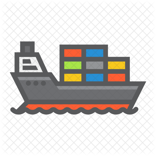 Cargo Ship Icon - Logistics (512x512)